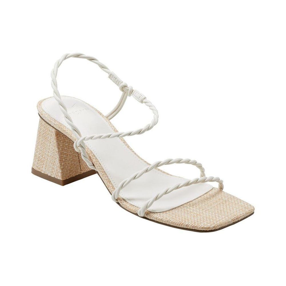 Marc Fisher LTD Women's Carys Heeled Sandal, Cream, 5